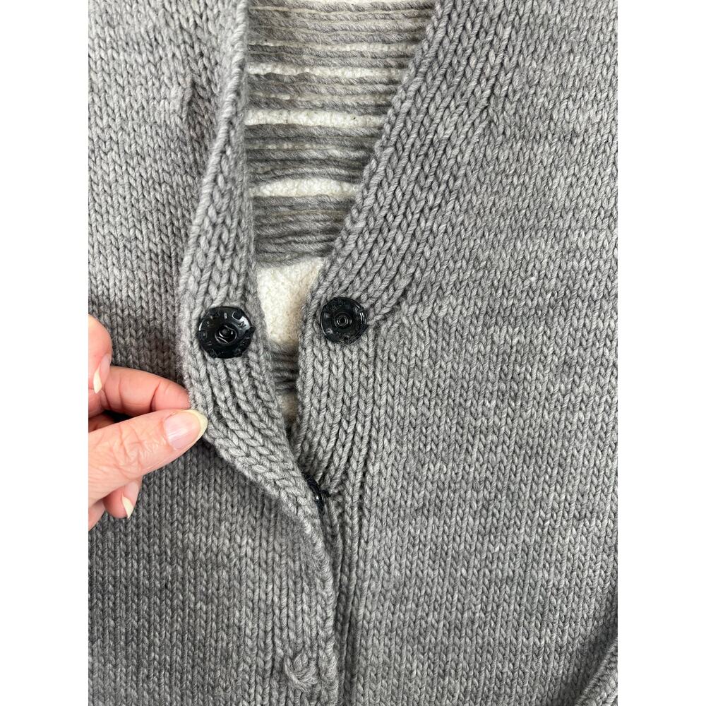 Haute Hippie Nude Merino Wool Distressed Back Cardigan Gray Boho Luxury - XS/S - Picture 6 of 9